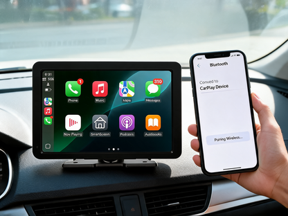 Pairing a phone wirelessly with the CarPlay Pro screen via Bluetooth